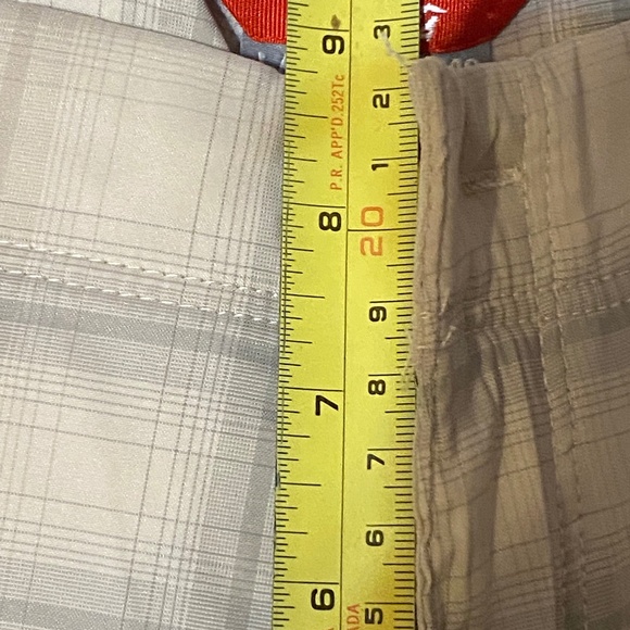 Avia Cream and Gray Athletic Shorts with Plaid Design - Picture 5 of 13